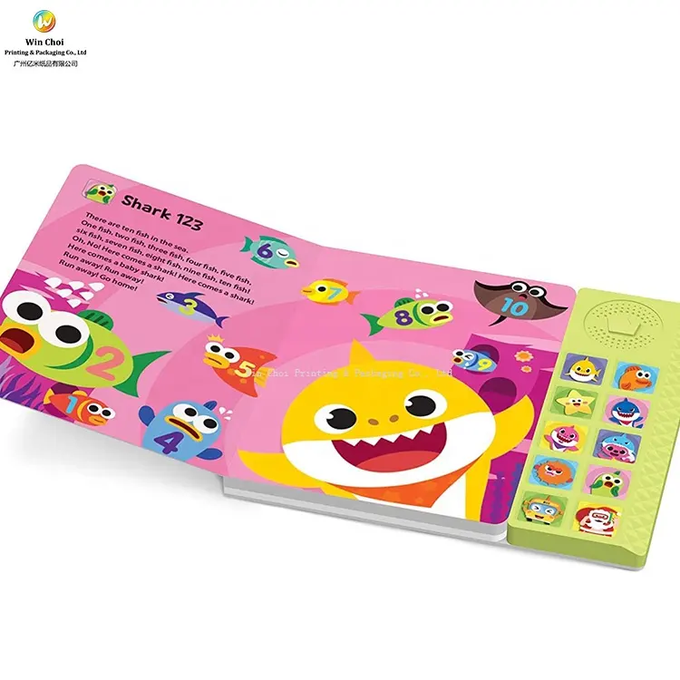 YIMI PRINTING Factory Customized Early Education Module Music Story Books Electronic Reading Sound Book With Audio Button