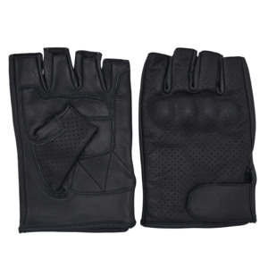 Gants en cuir personnalisés à demi-doigts, respirants, pour le cyclisme, la moto, la musculation, le fitness, le sport et le travail - Product Image 1