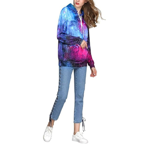 Ventes en gros de sweats à capuche pour femmes respirants et à séchage rapide, impression par sublimation, service OEM, légers, de haute qualité - Product Image 3