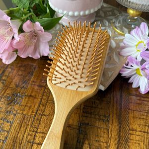 Cepillo de Pelo de Bambú, Cepillo de Madera para Desenredar el Cabello, Masaje del Cuero Cabelludo, Uso en Salón de Belleza y Hogar, OEM ODM - Product Image 6