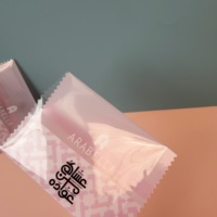 Petit sachet transparent à bords dentelés, conception personnalisée, sac à fermeture arrière imprimé pour biscuits, emballage alimentaire, emballage de bijoux
