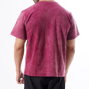 T-shirt léger pour homme délavé à l'acide, meilleure matière, vente chaude, tendance, prix de gros, t-shirt pour homme délavé à l'acide avec logo personnalisé - Product Image 2