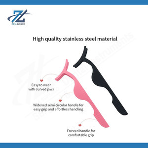 Pinzas para Extensión de Pestañas con Agarre Suave, Acero Inoxidable Antiestático, Punta Puntiaguda, Aplicador de Pestañas, Herramienta de Belleza de Precisión Profesional - Product Image 3