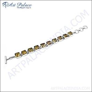 <b>Charming</b> High-Class <b>Silver</b> <b>Bracelet</b> with Cubic Zirconia Gemstone Simple and Elegant CZ <b>Silver</b> Bangles - Product Image 1