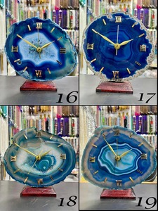 Blue Eye Catching Resin <b>Table</b> <b>Clock</b> Stylish Handmade Decor for Kids Room Gifting Home Decor Accent And Bedroom Desk Timepiece - Product Image 6