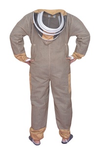 Wholesale Beekeeping <b>Suit</b> with Gloves Professional Brown <b>Bee</b> Keeper <b>Suit</b> with Detachable Hood - Product Image 3