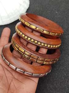 Bracelet en bois de designer fait main, jonc en bois de qualité supérieure, bijou de poignet tendance, accessoire élégant et décontracté, cadeau de festival pour femme - Product Image 2