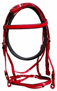 Bridon équestre en PVC vibrant pour cheval, réglable, avec ferrures métalliques, pour collection de harnais personnalisée, pour l'équitation en arène et l'entraînement - Product Image 4