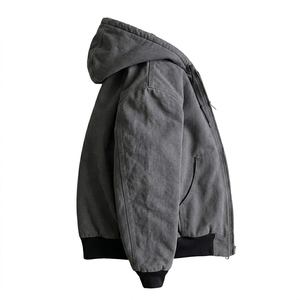 Sweat-shirts à fermeture éclair pour hommes personnalisés, 100% coton, respirants, écologiques, séchage rapide, coupe classique, service OEM - Product Image 4