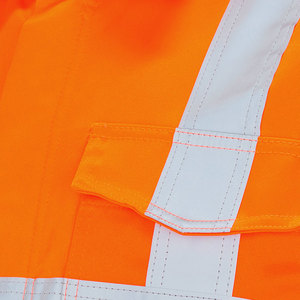 Combinaison de travail de sécurité légère, respirante, imperméable, avec fermeture éclair, en polyester, vente en gros à bas prix - Product Image 5