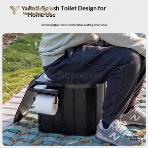 Inodoro Portátil de PU con Tapa para Adultos, Inodoro para Coche, Camping, Bebés y Niños - Product Image 2