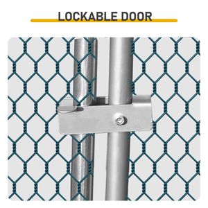 Grande Pollaio in Metallo 6,5 x 10 piedi con Copertura Impermeabile per Galline, Conigli, Gatti, Cani e Altri Animali da Fattoria - Product Image 6