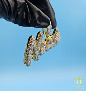 Hip Hop Custom Name Pendant <b>Iced</b> <b>Out</b> Moissanite Diamond Necklace Bling <b>Chain</b> Jewelry Gift - Product Image 4