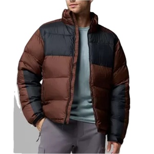 Vestes d'hiver pour hommes, vêtements chauds pour hommes, vestes décontractées, manteaux à bulles zippés de grande taille avec logo personnalisé pour hommes, noir à la mode, veste Puffer - Product Image 5