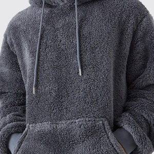 2026 Winter Men's Sherpa Fleece Tracksuit 2 Piece Set <b>Oversized</b> Teddy Hoodie <b>Jogger</b> Pants Warm Fluffy Sweatpants Loungewear Set - Product Image 4