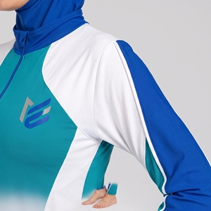 Ensemble Burkini Modeste 4 Pièces Personnalisé pour Femme, Hijab Modeste Grande Taille Imprimé, Ensemble Burkini 4 Pièces Écologique - Product Image 4