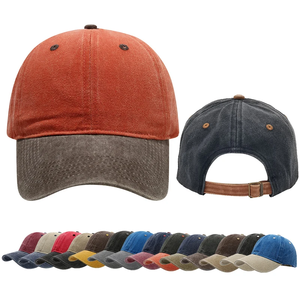 Gorras Unisex Lavadas Estilo Vintage con Combinación de Colores, Gorra de Béisbol Ajustable para Hombre y Mujer, Casual, Verano, Aire Libre, Deportiva, Suave, Protección Solar - Product Image 1