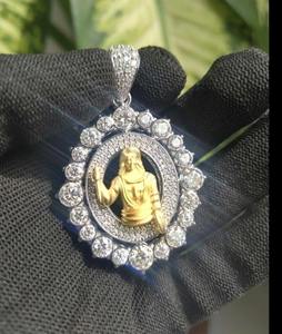 Colgante de Jesús con Incrustaciones de Moissanita, Plata de Ley 925, Colgante de Diamantes Personalizado y Otra Joyería de Diamantes - Product Image 2