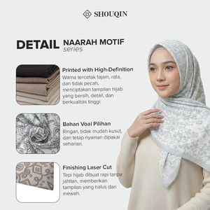 ผ้าพันคอสี่เหลี่ยมลายดอกไม้สวยงาม Shouqin ผ้าคลุมศีรษะสำหรับผู้หญิงมุสลิม ป้องกันรอยยับ พิมพ์ลายดิจิทัล ใช้ได้ทุกวัน/ละหมาด/งานแต่งงาน/รอมฎอน/อีด - Product Image 6