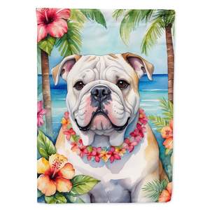 Bandera de jardín Luau Multicolor para buzón de Bulldog inglés, pancarta decorativa para patio, ilustraciones para camas de flores - Product Image 1