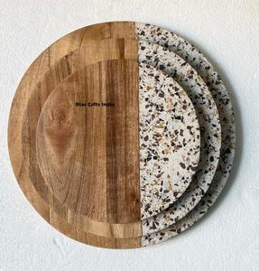 Sous-verres en terrazzo de qualité supérieure, sous-verres en marbre pour boissons, tapis et dessous-de-plat, articles de table pour hôtels et restaurants, sous-verres en résine très vendus - Product Image 6