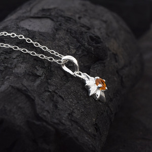 Nouveau Collier Pendentif Minimaliste en Argent Sterling 925 avec Breloques en Citrine 100% Naturelle, Vente en Gros, Chaîne de Breloques, Bijoux Fins - Product Image 3