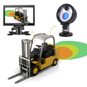 Détection humaine aveugle vue arrière caméra de recul dispositif bleu Spot blanc faisceau d'inondation sécurité piétonnière Led chariot élévateur voyant d'avertissement - Product Image 1