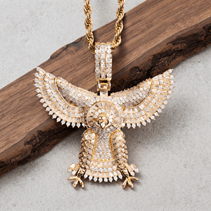 Colgante de Plata de Ley 925 Personalizado con Diseño de Águila Hip Hop y Moissanita, Fabricante Mayorista de Joyería - Product Image 3