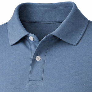 Men's <b>Blue</b> Short Sleeve Pique <b>Polo</b> <b>Shirt</b> Casual Solid Color Regular Fit Breathable Knitted - Product Image 6
