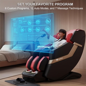 Sillón Reclinable Eléctrico de Cuero con Masaje de Gravedad Cero y Función Musical - Uso Doméstico/Comercial de Lujo - Product Image 6