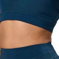 Soutien-gorge de sport pour femme vert sarcelle à logo personnalisé, maintien élevé, fermeture dorsale, maille perforée, haut court d'entraînement, ensemble de fitness et de gym, vêtements de sport, vente en gros