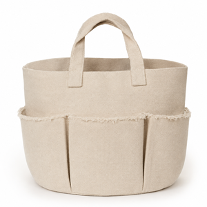 Organic Cotton Canvas <b>Storage</b> <b>Basket</b> 390 GSM Kitchen Caddy GOTS Certified Custom Wholesale OEM ODM Private Label Home Organizer - Product Image 4
