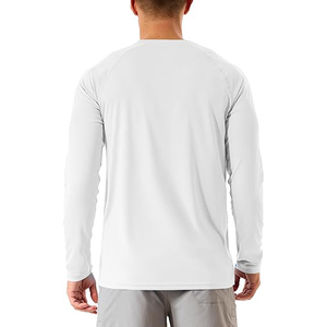 Camiseta Deportiva de Manga Larga Blanca para Hombre, Protección Solar UV SPF 50+, Secado Rápido, Venta al Por Mayor Directo de Fábrica - Product Image 5