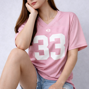 เสื้อฟุตบอลอเมริกันตาข่ายสำหรับผู้หญิงขายดีที่สุด ราคาถูก สั่งทำได้ตามแบบ ระบายอากาศได้ดี ผลิตจากโพลีเอสเตอร์ รับผลิตจำนวนมาก OEM สหรัฐอเมริกา - Product Image 5