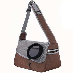Gray Mesh Pet Sling Carrier Breathable Zipper Closure For <b>Cats</b> 5kg Capacity - Product Image 5