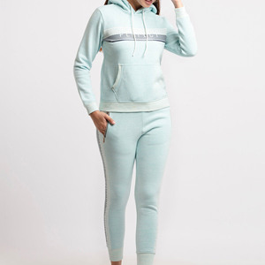 Conjunto Deportivo Informal de Cuello Redondo, Sudadera y Pantalones Deportivos Cómodos para Uso Diario, Conjuntos Deportivos para Mujer - Product Image 1