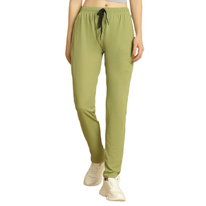 High Quality Women Jogger <b>Pants</b> 100 Percent Cotton Blend Fleece Lined Elastic Waist Winter Trousers - Product Image 2