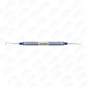 Escalador Jacquette colorido de plata azul Ce limpiador profundo periodontal Posterior de doble extremo escalador mango hueco instrumentos médicos - Product Image 3