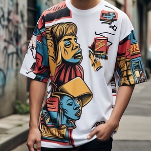 240g 280g Dropped Shoulder Tees Custom Quality Streetwear Men Oversized Gym <b>Tshirt</b> Best 100% cotton T-shirt for men loose fit - Product Image 2