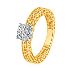 Anillo de diamantes con entramado calado - Product Image 4