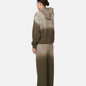 Sudaderas con Capucha de Algodón Puro de Color Liso para Mujer, Diseño OEM con Logotipo Personalizado de Alta Calidad - Product Image 2