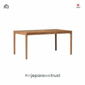 Mesa de Comedor Moderna de Madera de Teca Sólida, Rectangular, con Listones, para Exteriores, Patio, Villa, Resort, Restaurante, Jardín - Product Image 2