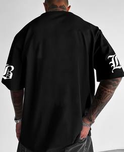 Camiseta de Hombre Oversize 100% Algodón Transpirable Lisa Estampada Personalizada con Serigrafía Costura Premium Tallas Grandes Casual Tejida de Manga Corta - Product Image 3