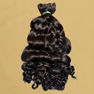 Comprar Cabello Humano Virgen Indio a Granel, Remy Crudo, Doble Trama a Máquina, Ondulado Profundo Suelto, 16 Pulgadas, Paquetes de Cabello Natural, Todos los Colores, OEM - Product Image 2