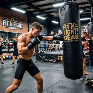 Gants de boxe en plastique imperméables personnalisés 12/18 oz, respirants, fermeture auto-agrippante pour adultes, entraînement Sanda, Kick Boxing - Product Image 5