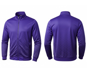 Fournisseur d'uniformes sportifs personnalisés, veste zippée en sublimation, chaude, respirante, séchage rapide |   Tailles Hommes Femmes Jeunes |   Veste d'entraînement - Product Image 5