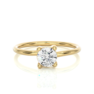 Bague solitaire de luxe en argent sterling 925 avec moissanite taille brillant ronde, bijoux fins pour anniversaire, mariage, fiançailles - Product Image 3
