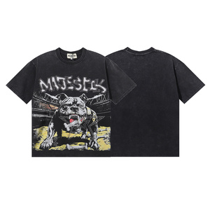 Camisetas de manga corta para hombre, estilo vintage MAJESTIK, con pedrería, para verano, formales, con estampado tejido, de poliéster/algodón, en stock, proveedor. - Product Image 2