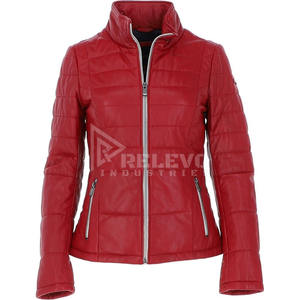 Chaqueta de Cuero Genuino para Hombre, Acolchada, Suave como una Segunda Piel, Estilo Motero, Corte Ajustado, Cuello Alto, Logotipo Frontal, Ropa Exterior Motociclista - Product Image 6