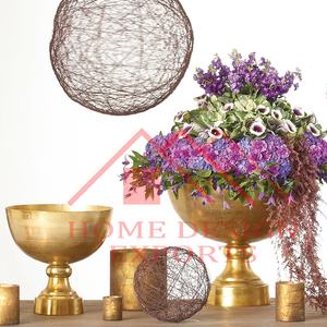 Grand bol rond en aluminium massif avec Base de piédestal de forme ronde servant pour le riz et les Fruits nouvel arrivage grand bol à piédestal - Product Image 5